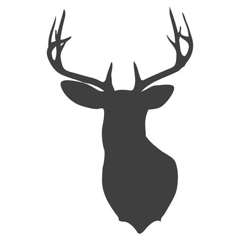 Deer Head Silhouette Vector Art Icons And Graphics For Free Download
