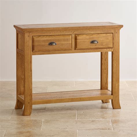 Taunton Console Table In Rustic Solid Oak Oak Furniture Land