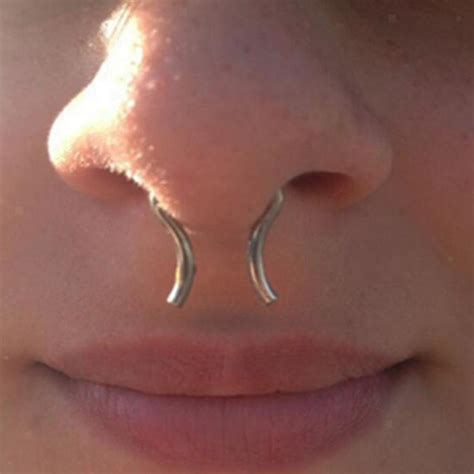 6pcs Stainless Steel Nose Ring Nose Ring Retainer U Shaped Mixed Colors