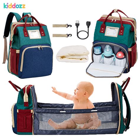 Baby Diaper Bag Backpack With Travel Bassinet Baby Bag With Changing