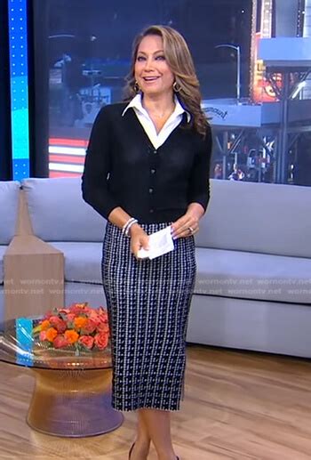 Wornontv Gingers Black Knit Pencil Skirt On Good Morning America