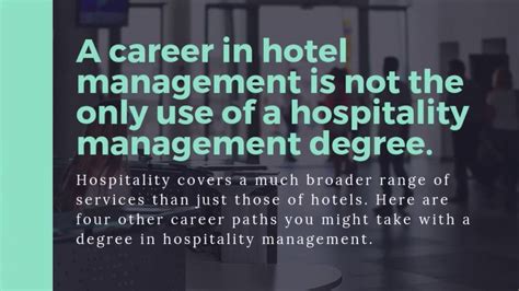 4 Careers You Can Pursue With A Degree In Hospitality Management Youtube