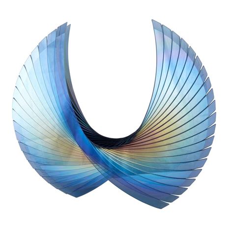 Tom Marosz Wings Dichroic Blue Fused Cut And Polished Dichroic Glass Sculpture At 1stdibs