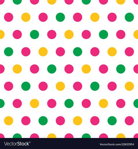 Colorful Rainbow Polka Dots On White Background Vector Image
