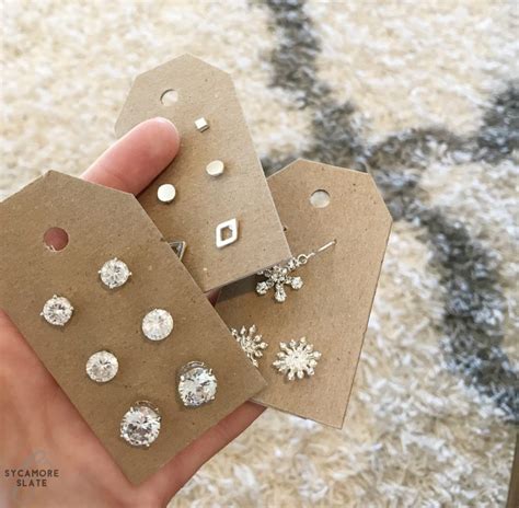 How to make handmade earring cards for packing. DIY Earring Tag Cards