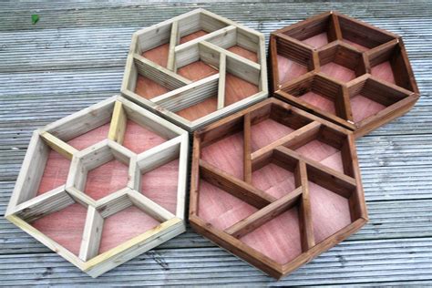 Large 70cm X 60cm Hand Made Wooden Hexagonal Herb By Patioplanters