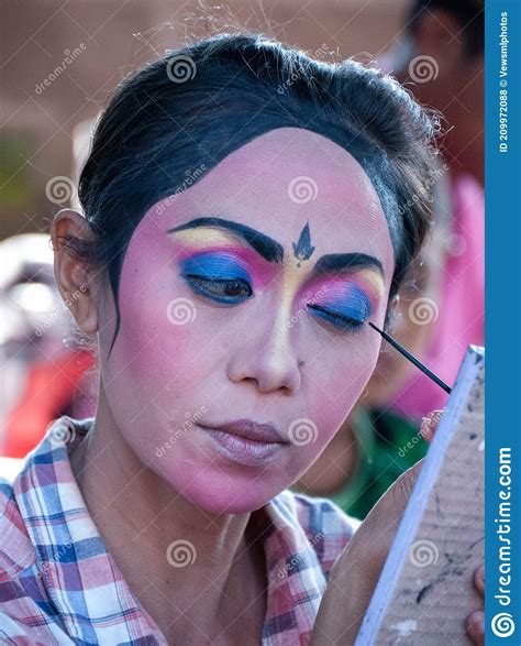 Indonesian Woman Preparing Makeup Editorial Stock Photo Image Of