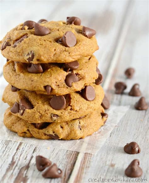 Pumpkin Chocolate Chip Cookies Recipe Creations By Kara