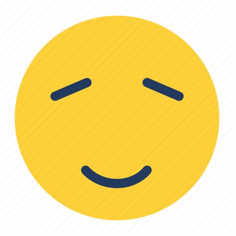 Emoji Emoticon Emotion Face Feeling Peaceful Pleased Sticker