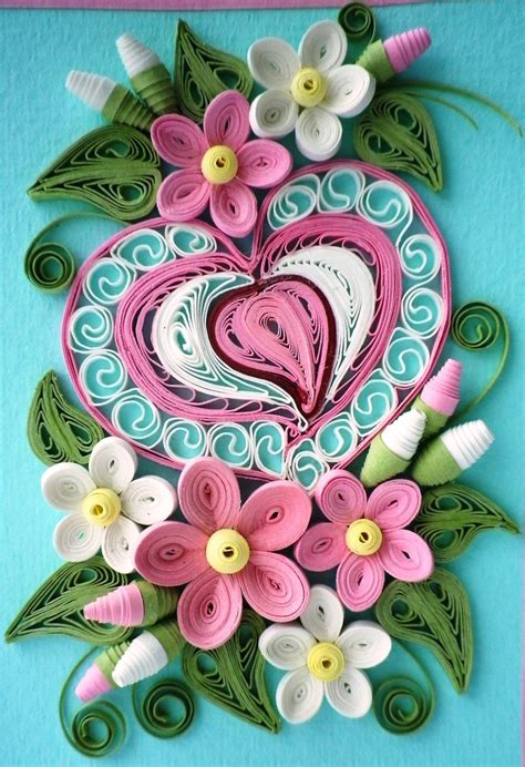 Valentine Quilling Card Valentines Day Quilling By Quillyvicky