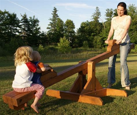Home Made Teeter Totter Diy Kids Playground Teeter Totter Playground
