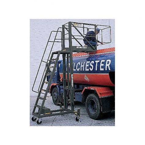 Ballymore Cantilever Rolling Ladder 9 Steps 113 In To 164 In Platform
