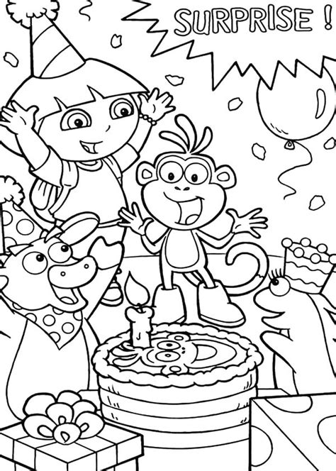 Here we have ready templates of printable birthday invitations, picures with birthday cackes for every age. Boots Birthday Party Surprise Coloring Pages - NetArt ...