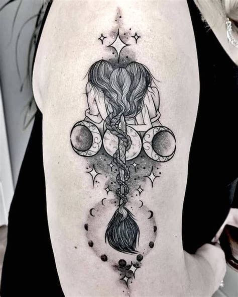 69 witchy tattoos to activate your magical power wiccan tattoos wicca tattoo pagan tattoo