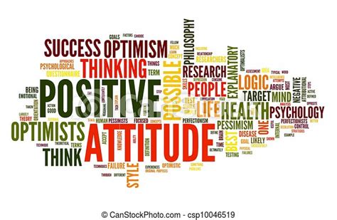 Clipart Of Positive Attitude Concept In Tag Cloud Positive Attitude
