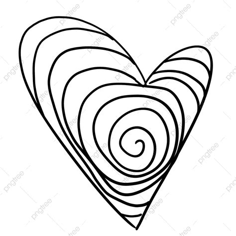 Hand Drawn Simple Creative Black And White Doodle Spiral Lines Spiral