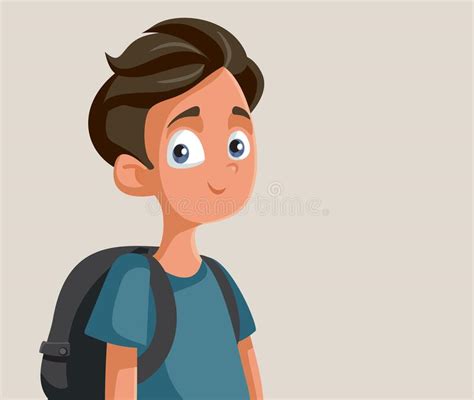 Cute Teen School Boy Vector Character Stock Vector Illustration Of