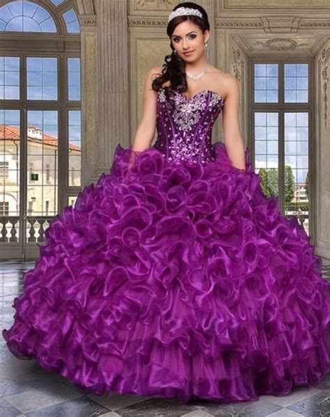 Tu Vestido De 15 Años Vestidos De 15 En Color Purpura O Violeta Morado