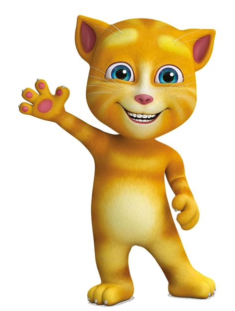 Check out this transparent Talking Tom character Ginger Waving PNG image png image