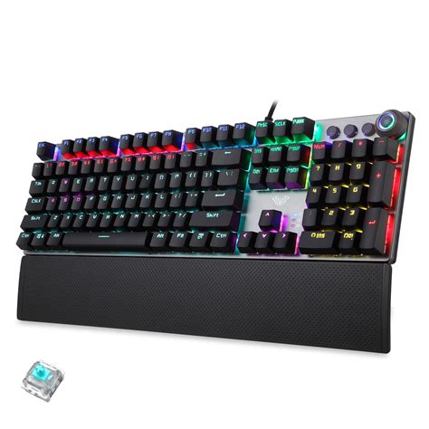Buy Aula Mechanical Gaming Keyboard Blue Switchesrainbow Led Backlit