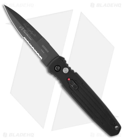Gerber Covert Automatic Knife Black Serrated S30v Blade Hq