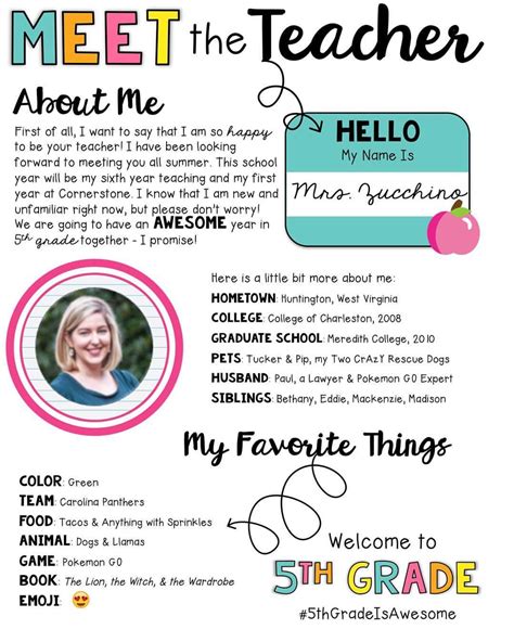 Update Its Posted Working On My Meet The Teacher Flyer For
