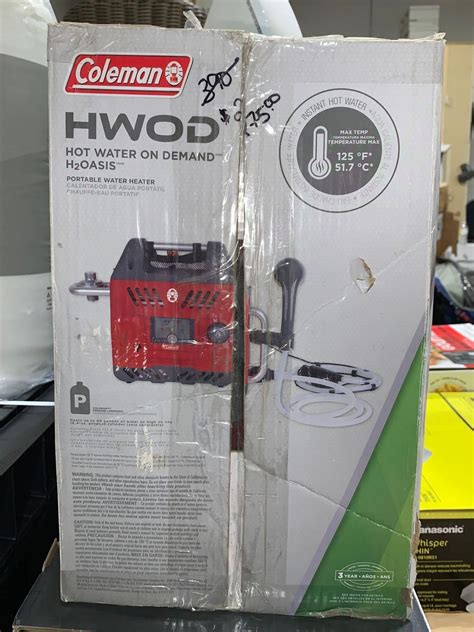 Coleman Hwod Hot Water On Demand H2oasis Portable Water Heater