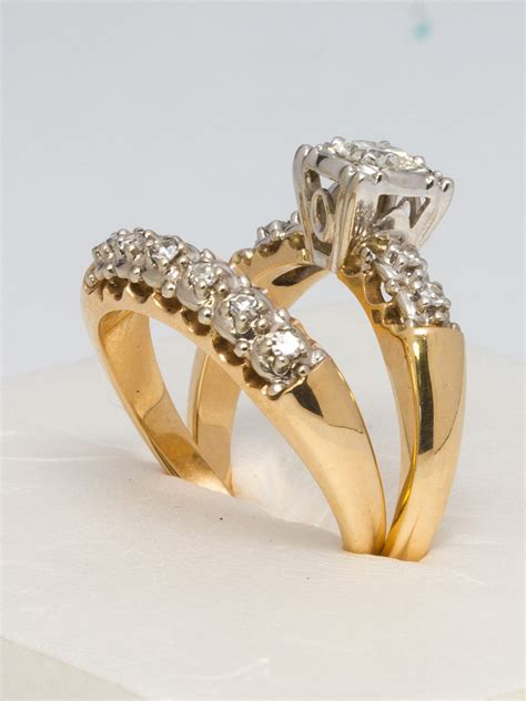 Https://tommynaija.com/wedding/1950 1950s Yellow Gold Wedding Ring Set