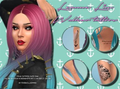 Lilisimmers Leanne Lim Walker Tattoo Set Sims 4 Tattoos Tattoo Set