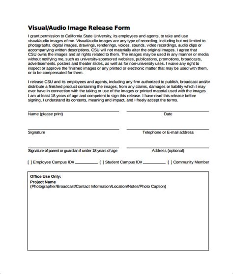 image release forms