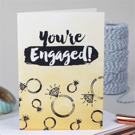 Youre Engaged Engagement Card By Bonnie Blackbird
