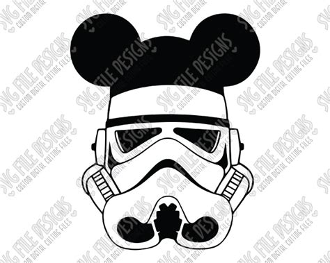 Star Wars Mickey Mouse Storm Trooper Svg Cut File Set