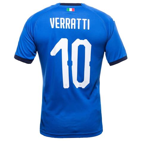 Italy Home Shirt 201718 Verrati 10