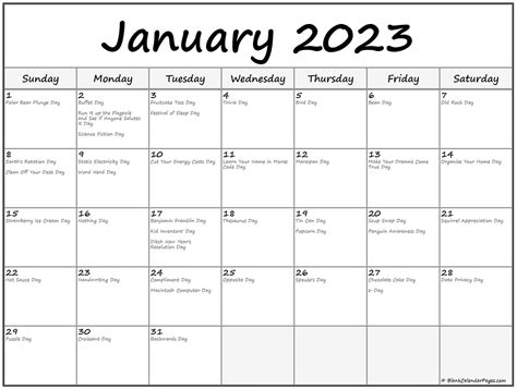 Top January 2023 Calendar With Holidays Ideas Calendar With Holidays