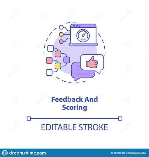 Feedback And Scoring Concept Icon Stock Vector Illustration Of Information Circle