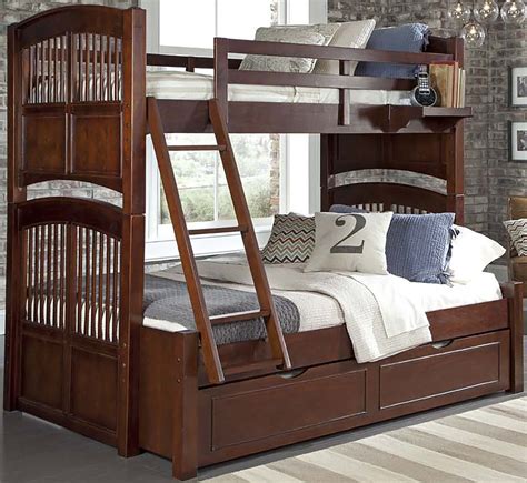 Walnut Street Chestnut Hayden Twin Over Full Bunk Bed with Trundle from