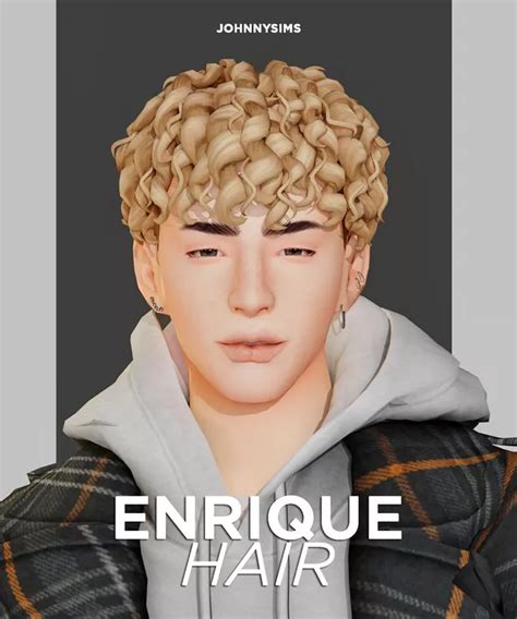 An Image Of A Man With Curly Hair On His Head And The Words Enrique Hair