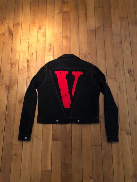 Vlone Vlone Runway Denim Jacket Red Grailed