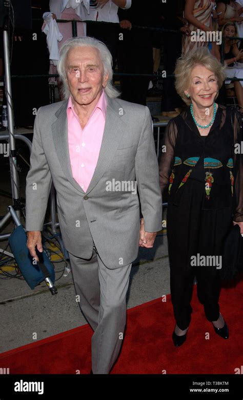 Los Angeles Ca July 17 2001 Actor Kirk Douglas And Wife Anne At The