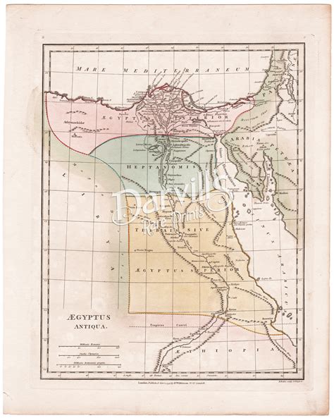 Antique Maps Of Egypt And The Nile Valley