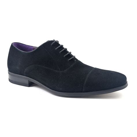 Buy Mens Black Suede Oxford Shoes Gucinari Style