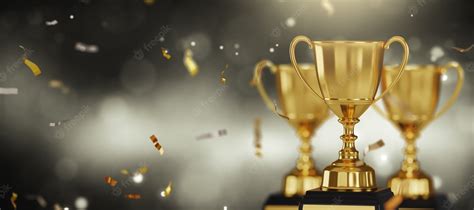 Premium Photo Gold Trophy Award On Dark Background