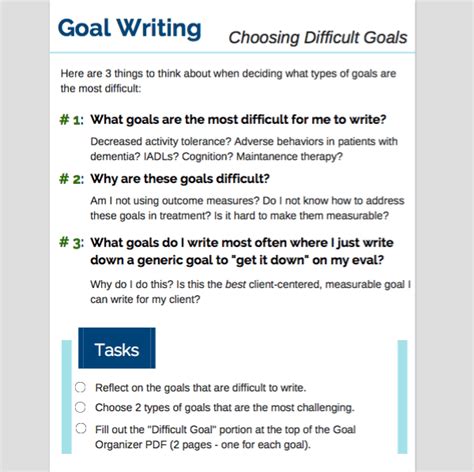Ot Goal Writing Package Ot Flourish