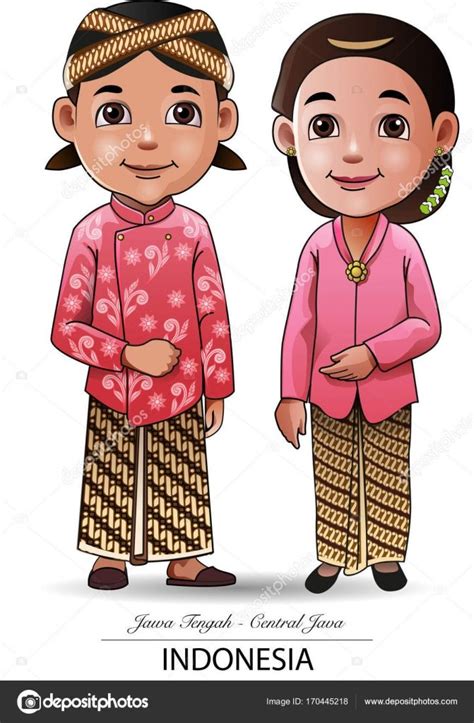 Gambar Animasi Baju Adat Toraja Wanita Dan Pria Fashion Pria