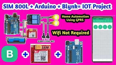 Sim800l Blynk How To Control Relay With Sim800l And Blynk App By