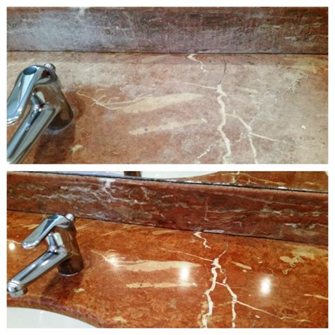 Tile Cleaning Putting The Shine Back On A Marble Bathroom Countertop
