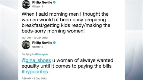 Phil Neville Battered Wife Tweet Was Of A Sporting Nature Uk