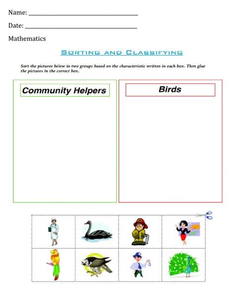 Sorting And Classifying 1 Worksheet Live Worksheets