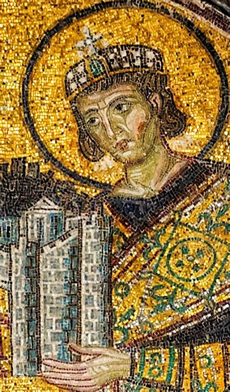 Constantine The Great Mosaic In Hagia Sophia C 1000 Byzantine Art