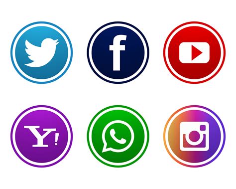 Hermosos iconos de redes sociales establecen diseño 237585 Vector en